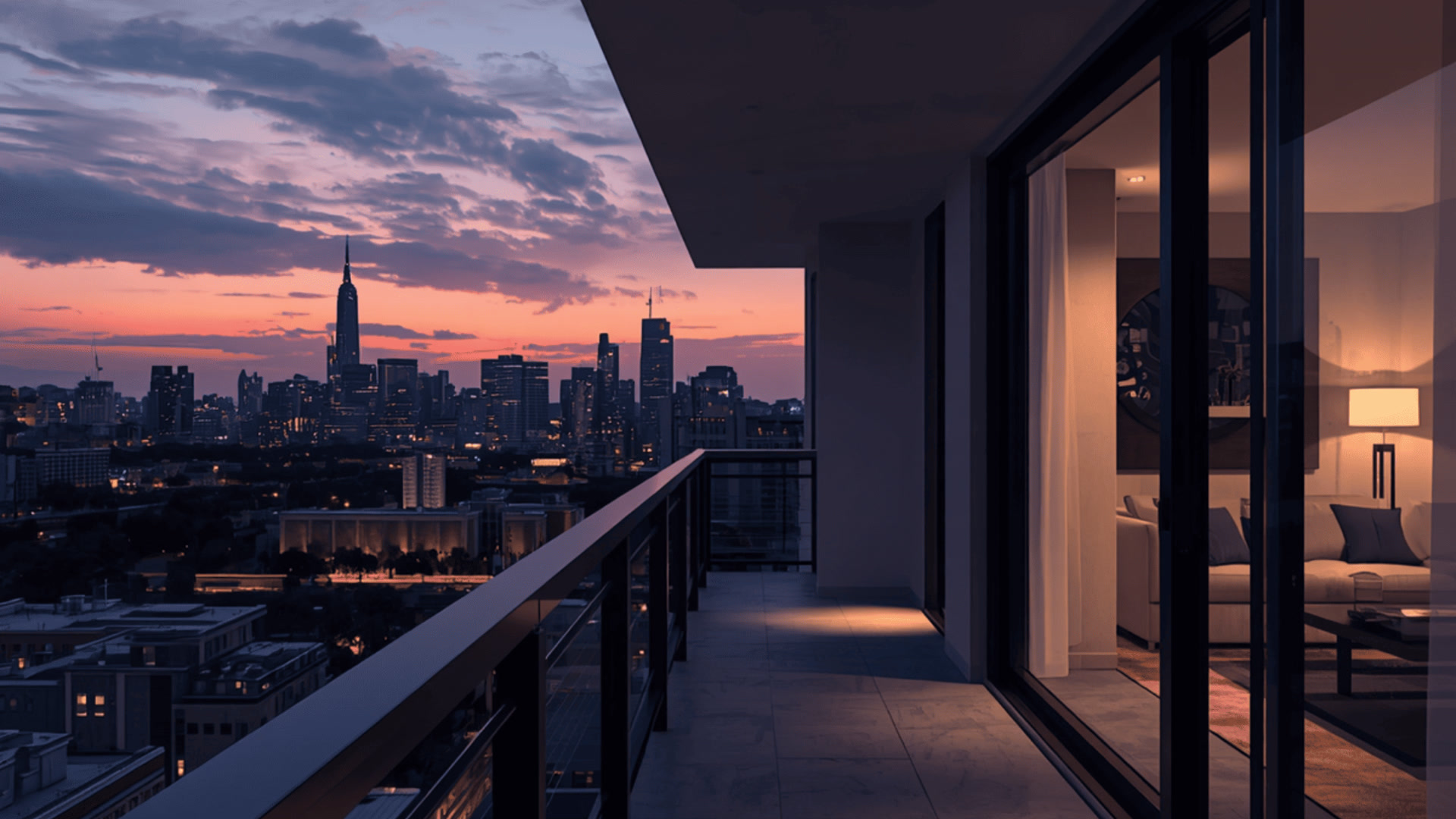 Balkon mit Stadtblick – Wohnen-Fix